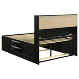 Briana Black 5-Piece Queen Storage Bedroom Set with Bookcase Headboard by Coaster at Eve Furniture