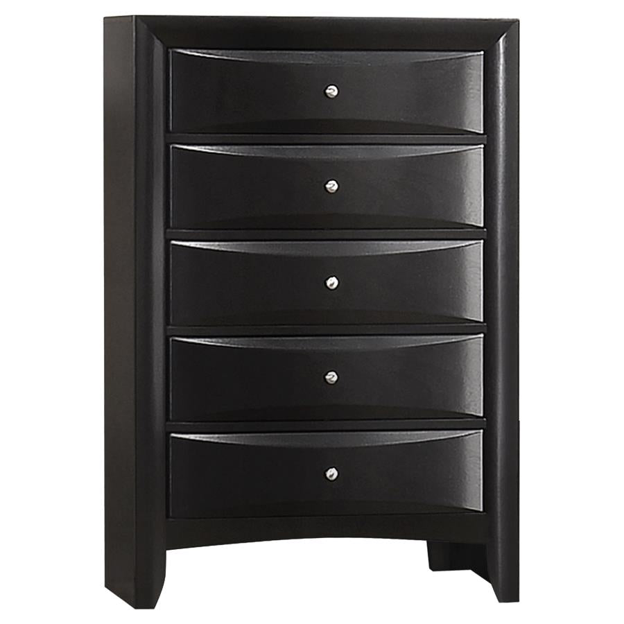 Briana Black 5-Piece Queen Storage Bedroom Set with Bookcase Headboard by Coaster at Eve Furniture