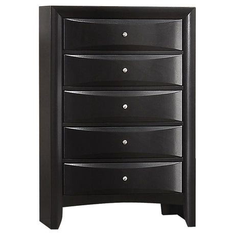 Briana Black 5-Piece Queen Storage Bedroom Set with Bookcase Headboard by Coaster at Eve Furniture