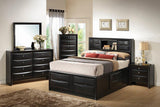 Briana Black Eastern King Platform Storage Bed by Coaster at Eve Furniture