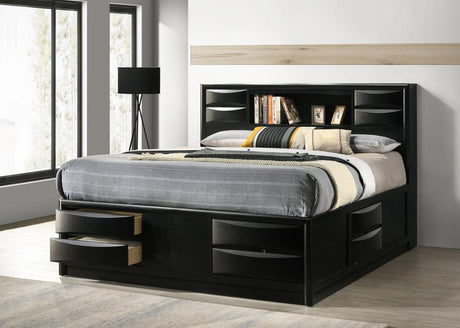 Briana Black Eastern King Platform Storage Bed by Coaster at Eve Furniture