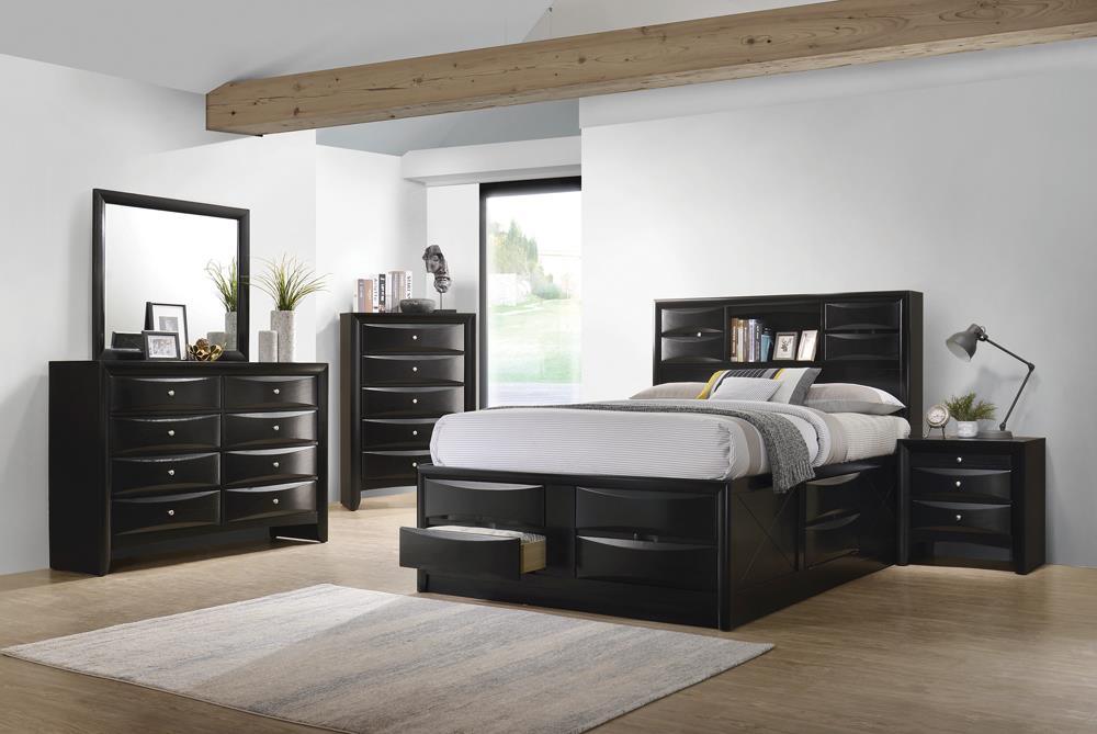 Briana Black Queen Platform Storage Bed by Coaster at Eve Furniture