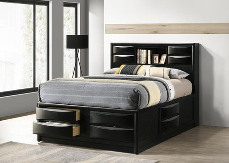 Briana Black Queen Platform Storage Bed by Coaster at Eve Furniture