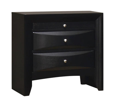 Briana Black Rectangular 2-Drawer Nightstand by Coaster at Eve Furniture