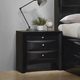 Briana Black Rectangular 2-Drawer Nightstand by Coaster at Eve Furniture