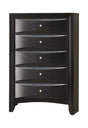 Briana Black Rectangular 5-Drawer Chest by Coaster at Eve Furniture