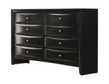Briana Black Rectangular 8-Drawer Dresser by Coaster at Eve Furniture