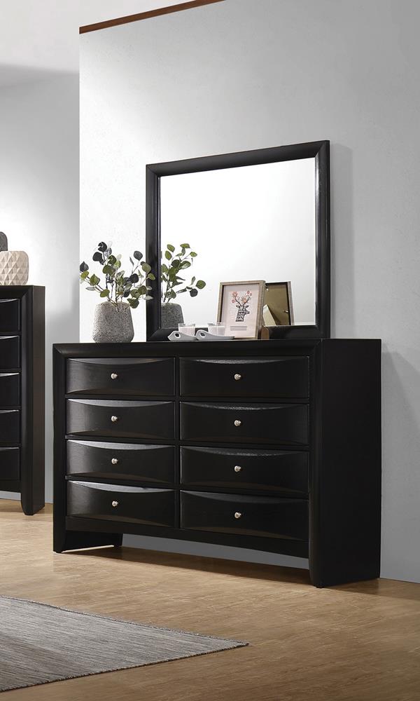 Briana Black Rectangle Dresser Mirror