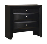 Briana Rectangular 2-Drawer Nightstand Black