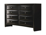 Briana Black Rectangular 8-Drawer Dresser