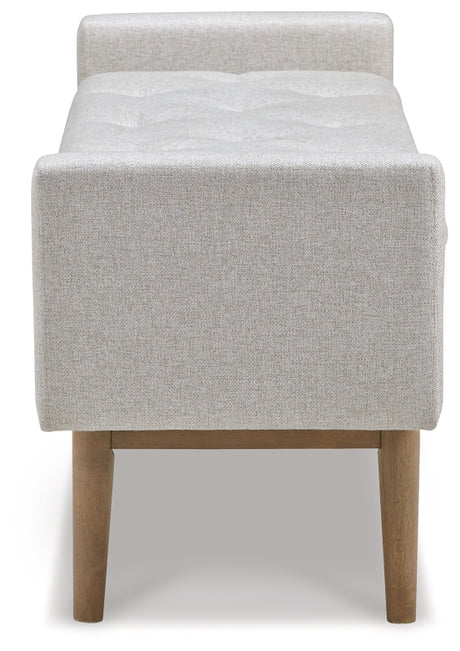 Briarson Beige/Brown Storage Bench by Ashley at Eve Furniture