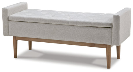 Briarson Beige/Brown Storage Bench by Ashley at Eve Furniture
