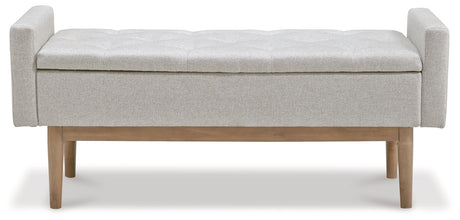 Briarson Beige/Brown Storage Bench by Ashley at Eve Furniture