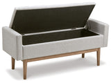 Briarson Beige/Brown Storage Bench by Ashley at Eve Furniture