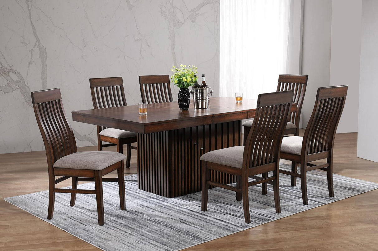 Briarwood Mango Oak 7-Piece Rectangular Dining Set with Removable Extension Leaf