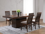 Briarwood Mango Oak 5-Piece Rectangular Dining Set with Removable Extension Leaf by Coaster at Eve Furniture