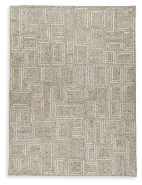 Brickburgh Gray/Ivory/Honey Extra Large Rug by Ashley at Eve Furniture