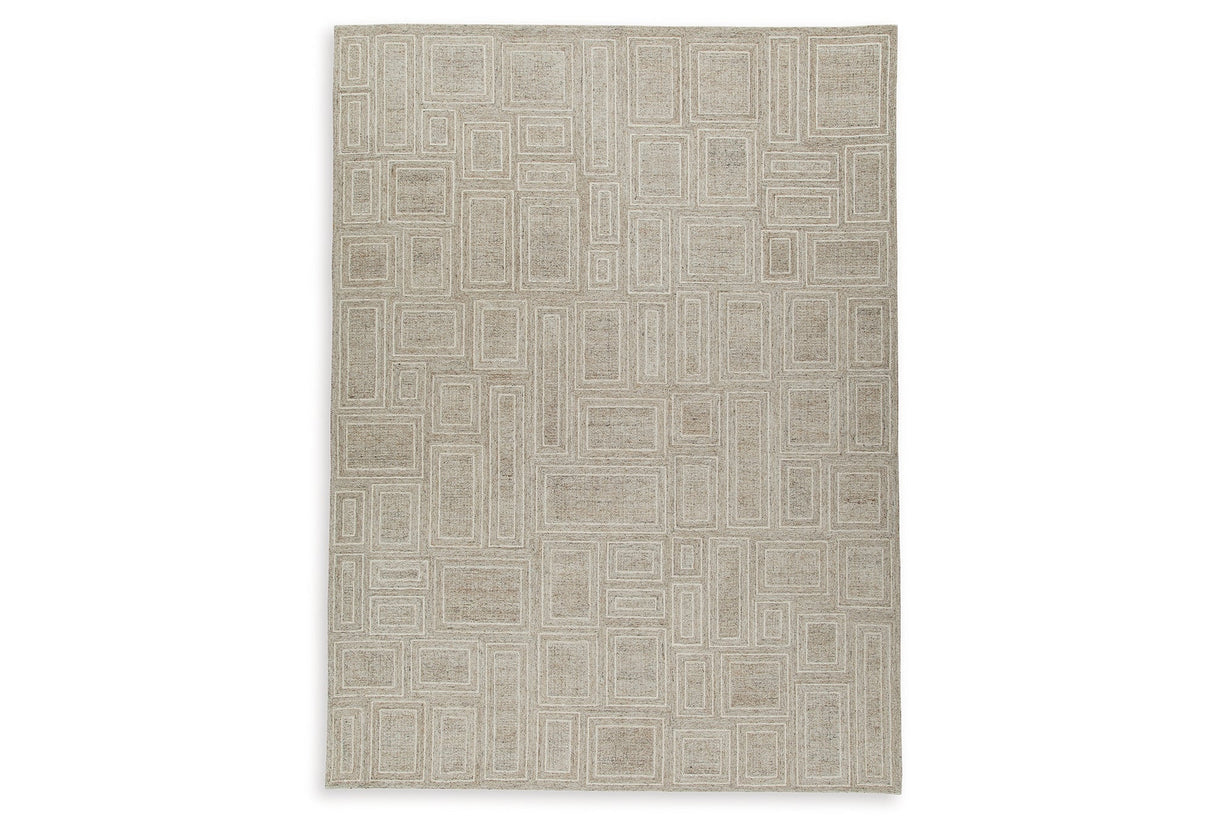 Brickburgh Gray/Ivory/Honey Extra Large Rug by Ashley at Eve Furniture