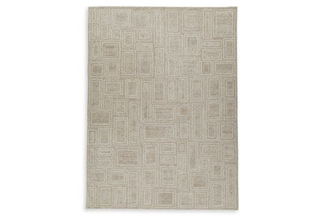 Brickburgh Gray/Ivory/Honey Extra Large Rug by Ashley at Eve Furniture