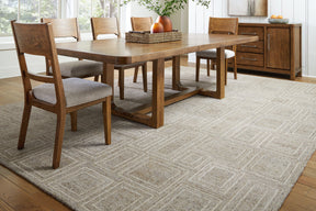 Brickburgh Gray/Ivory/Honey Extra Large Rug by Ashley at Eve Furniture