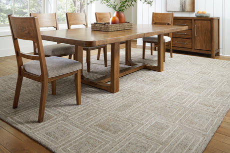 Brickburgh Gray/Ivory/Honey Extra Large Rug by Ashley at Eve Furniture