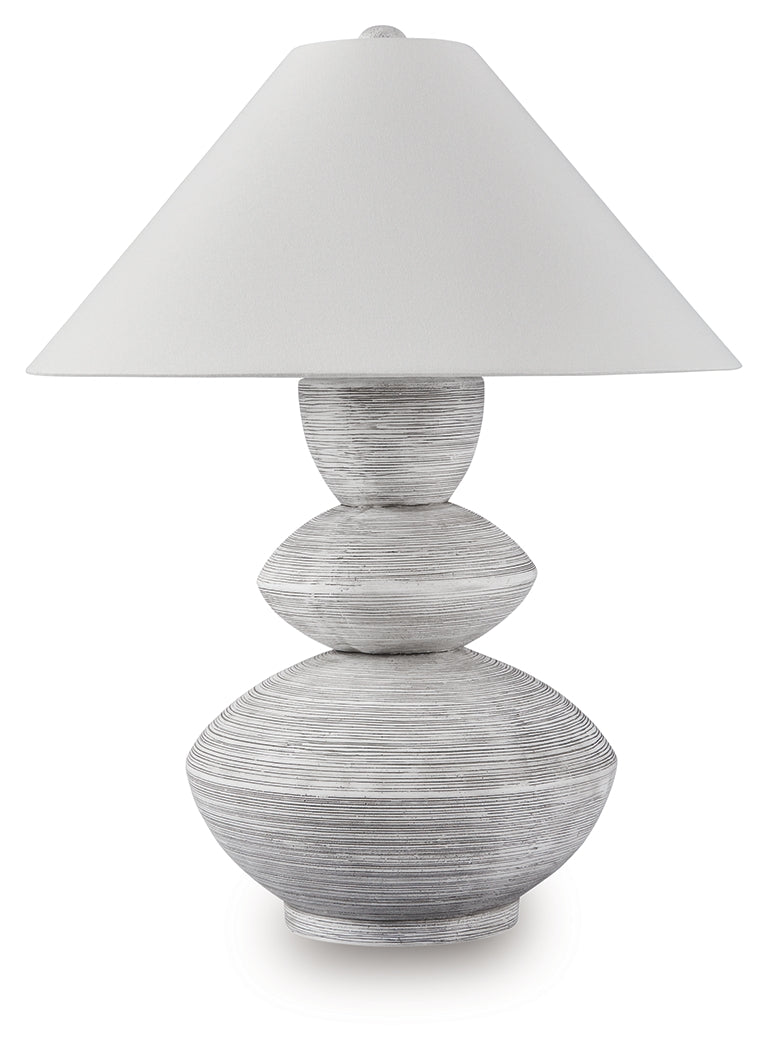 Brickdon Distressed White Table Lamp by Ashley at Eve Furniture