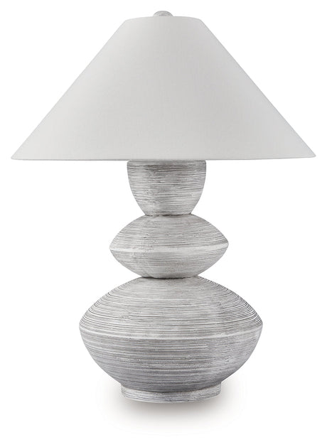 Brickdon Distressed White Table Lamp by Ashley at Eve Furniture