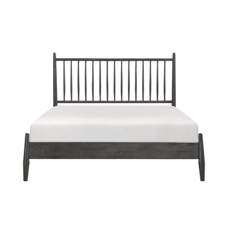 Brickell Gray Queen Platform Bed by Homelegance at Eve Furniture