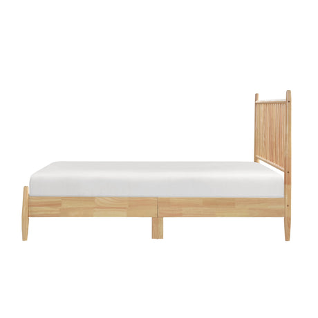 Brickell Natural Full Platform Bed by Homelegance at Eve Furniture