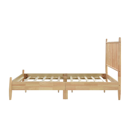 Brickell Natural Full Platform Bed by Homelegance at Eve Furniture