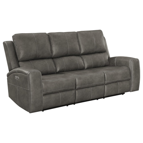 Brickston Charcoal 2-Piece Triple Power Reclining Set by Coaster at Eve Furniture