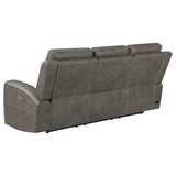 Brickston Charcoal 2-Piece Triple Power Reclining Set by Coaster at Eve Furniture