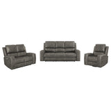 Brickston Charcoal 3-Piece Triple Power Reclining Set by Coaster at Eve Furniture