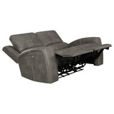 Brickston Charcoal Triple Power Reclining Loveseat by Coaster at Eve Furniture