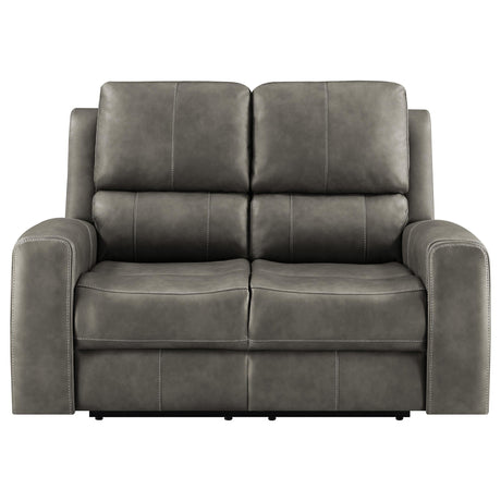 Brickston Charcoal Triple Power Reclining Loveseat by Coaster at Eve Furniture