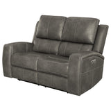 Brickston Charcoal Triple Power Reclining Loveseat by Coaster at Eve Furniture