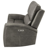 Brickston Charcoal Triple Power Reclining Loveseat by Coaster at Eve Furniture