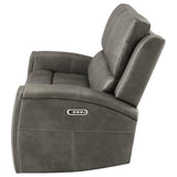 Brickston Charcoal Triple Power Reclining Loveseat by Coaster at Eve Furniture