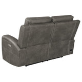 Brickston Charcoal Triple Power Reclining Loveseat by Coaster at Eve Furniture