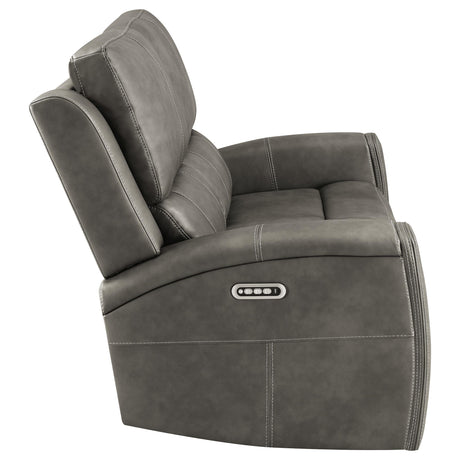 Brickston Charcoal Triple Power Reclining Loveseat by Coaster at Eve Furniture