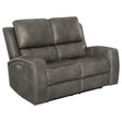 Brickston Charcoal Triple Power Reclining Loveseat by Coaster at Eve Furniture