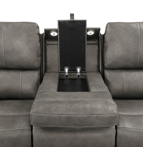 Brickston Triple Power Reclining Sofa Charcoal by Coaster at Eve Furniture