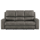 Brickston Triple Power Reclining Sofa Charcoal by Coaster at Eve Furniture