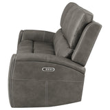 Brickston Triple Power Reclining Sofa Charcoal by Coaster at Eve Furniture