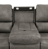 Brickston Triple Power Reclining Sofa Charcoal by Coaster at Eve Furniture