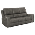 Brickston Triple Power Reclining Sofa Charcoal by Coaster at Eve Furniture