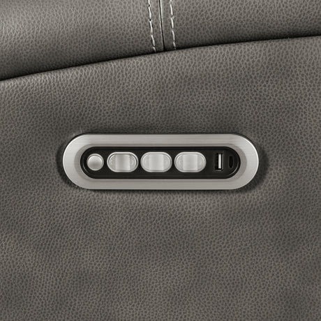 Brickston Charcoal Triple Power Swivel Glider Recliner by Coaster at Eve Furniture