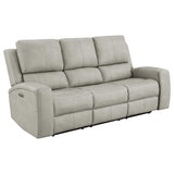 Brickston Gray 2-Piece Triple Power Reclining Set by Coaster at Eve Furniture
