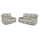 Brickston Gray 2-Piece Triple Power Reclining Set by Coaster at Eve Furniture