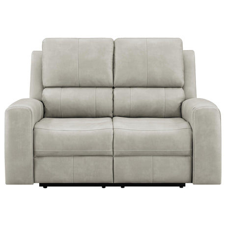 Brickston Gray Triple Power Reclining Loveseat by Coaster at Eve Furniture